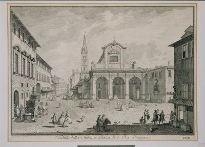 Veduta della Chiesa di San Pier Maggiore, Firenze da Giuseppe Zocchi
